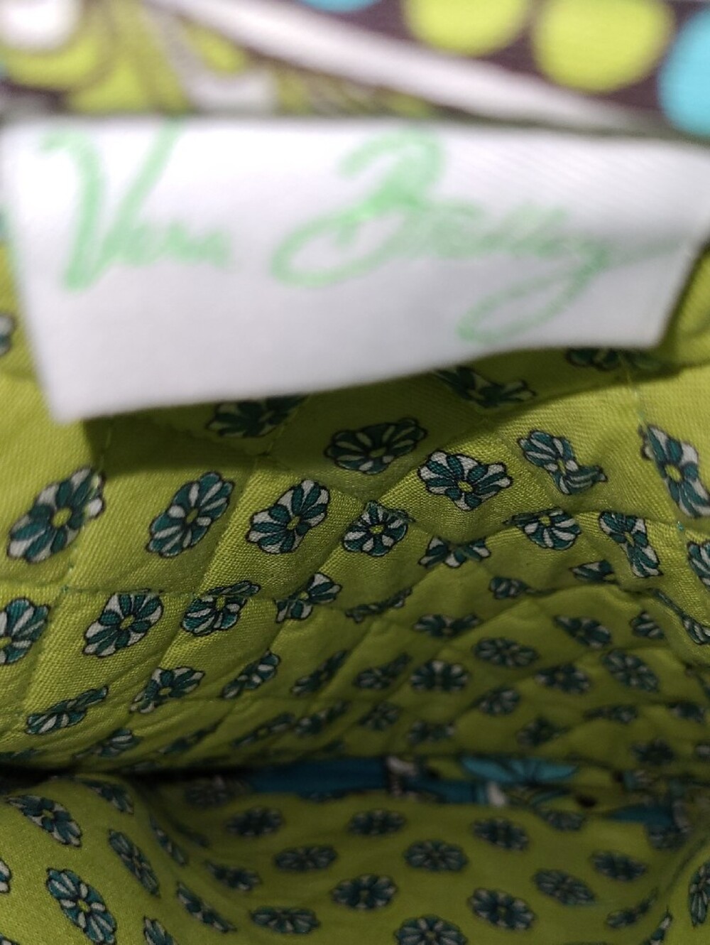 Vera Bradley Teal Yellow Paisley Crossbody - Picture 7 of 7